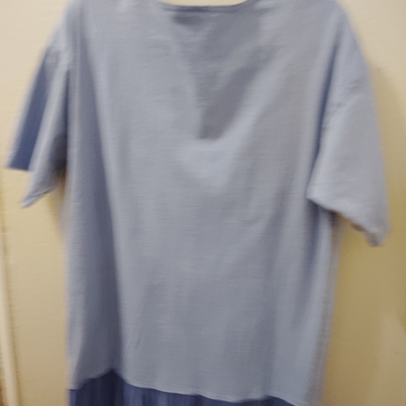 Johnny Was Light Blue Woman's Dress with Colorful Fish Design - Picture 5 of 6